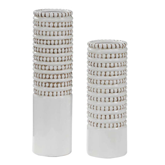 Uttermost - Angelou White Vases, Set/2 - 17570 veiw 1