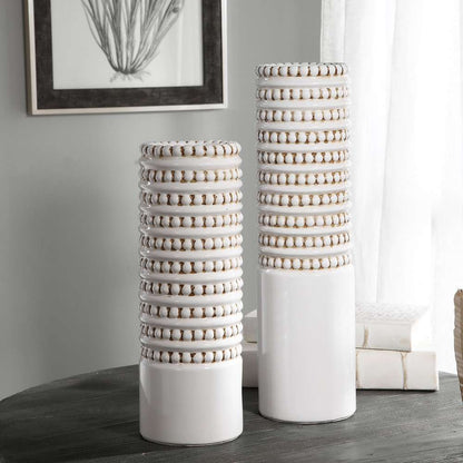 Uttermost - Angelou White Vases, Set/2 - 17570 veiw 2