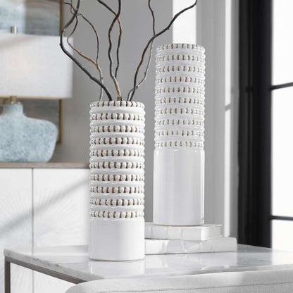Uttermost - Angelou White Vases, Set/2 - 17570 veiw 4