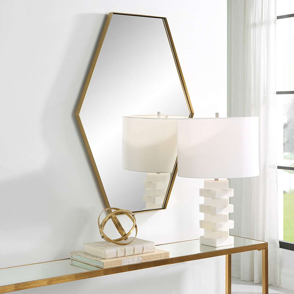 Uttermost - Ankara Brass Hexagon Mirror - 09894 veiw 2
