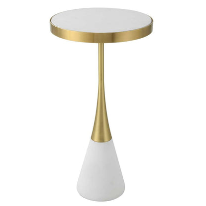 Uttermost - Apex White Concrete Accent Table - 25281 veiw 1