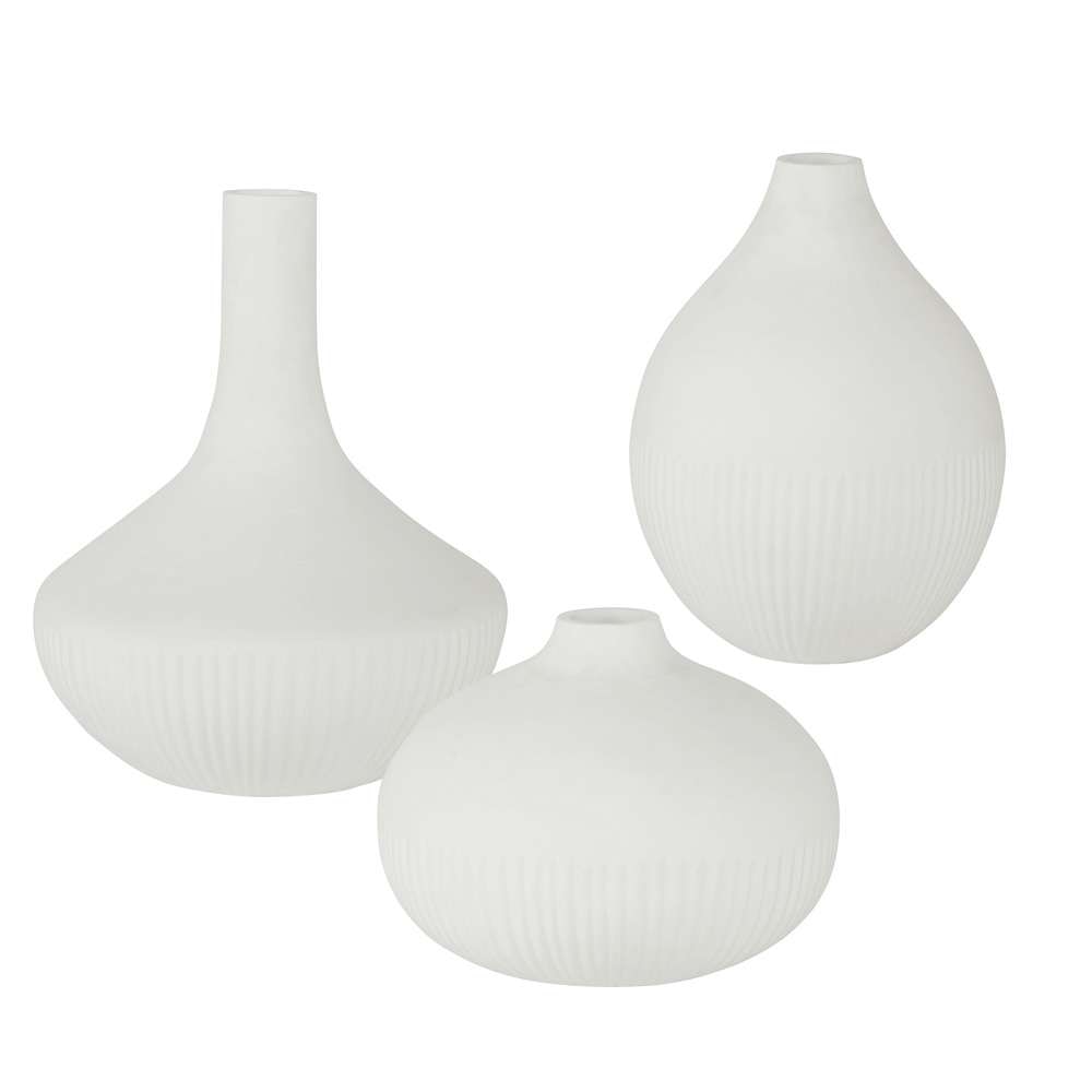Uttermost - Apothecary Satin White Vases, Set/3 - 18072 veiw 1