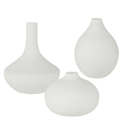 Uttermost - Apothecary Satin White Vases, Set/3 - 18072 veiw 1