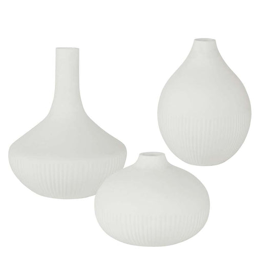 Uttermost - Apothecary Satin White Vases, Set/3 - 18072 veiw 1