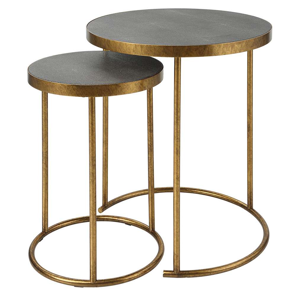 Uttermost - Aragon Brass Nesting Tables (Set of 2) - 25284 veiw 1