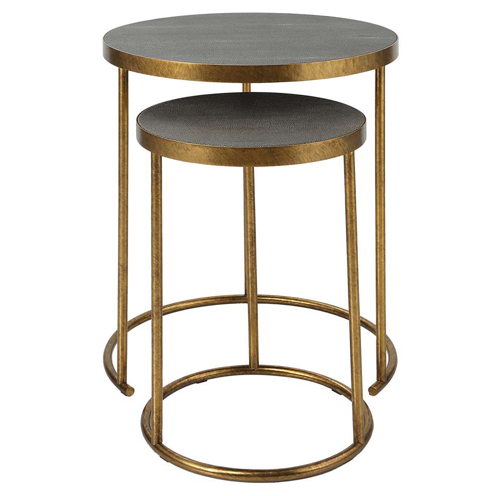 Uttermost - Aragon Brass Nesting Tables (Set of 2) - 25284 veiw 2