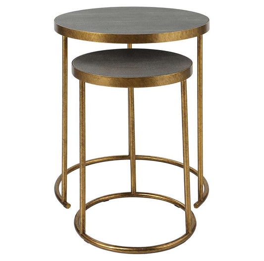 Uttermost - Aragon Brass Nesting Tables (Set of 2) - 25284 veiw 2