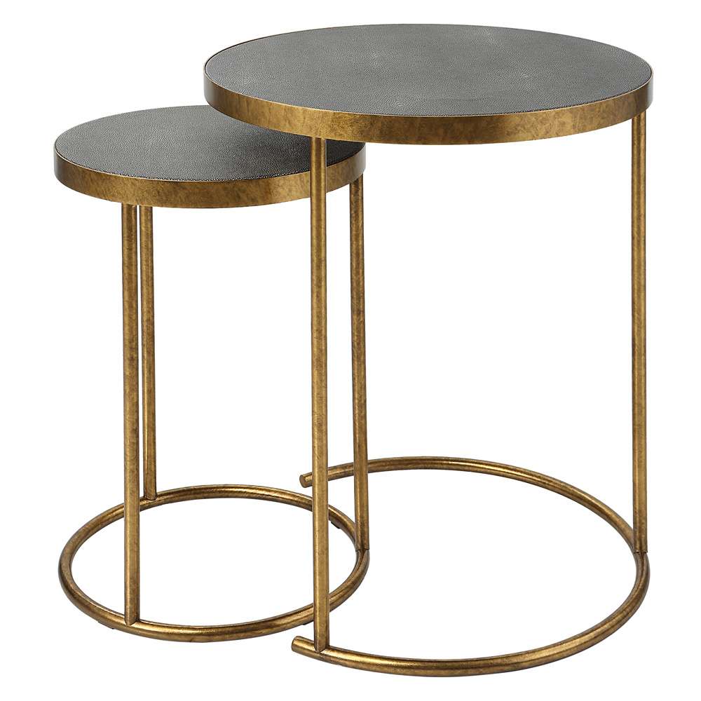 Uttermost - Aragon Brass Nesting Tables (Set of 2) - 25284 veiw 3