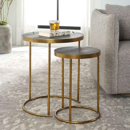 Uttermost - Aragon Brass Nesting Tables (Set of 2) - 25284 veiw 4