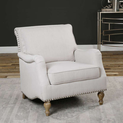 Uttermost - Armstead Antique White Armchair - 23291 veiw 4