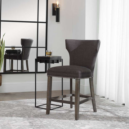 Uttermost - Arnaud Charcoal Counter Stool - 23433 veiw 2