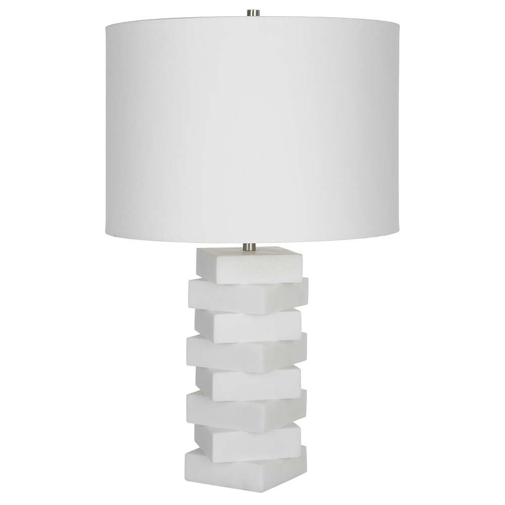 Uttermost - Ascent White Geometric Table Lamp - 30164-1 veiw 3
