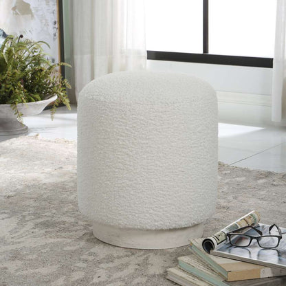 Uttermost - Avila White Ottoman - 23743 veiw 4