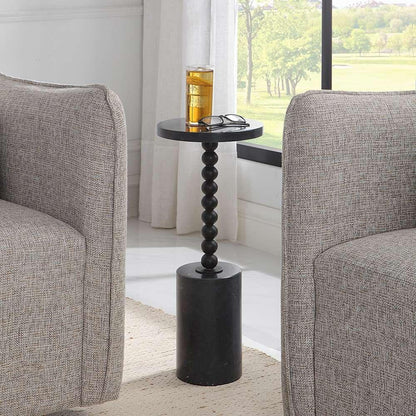 Uttermost - Bead Black Marble Drink Table - 25238 veiw 4