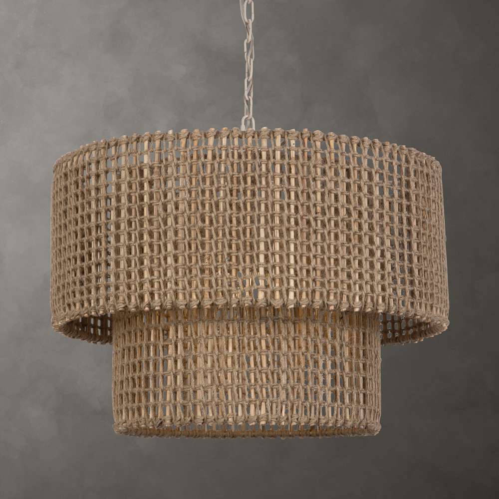 Uttermost - Biswas Woven Jute 1 Light Pendant - 21595 veiw 4