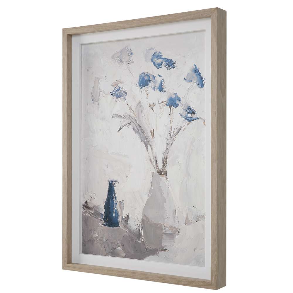 Uttermost - Blue Flowers In Vase Framed Print - 32287 veiw 3