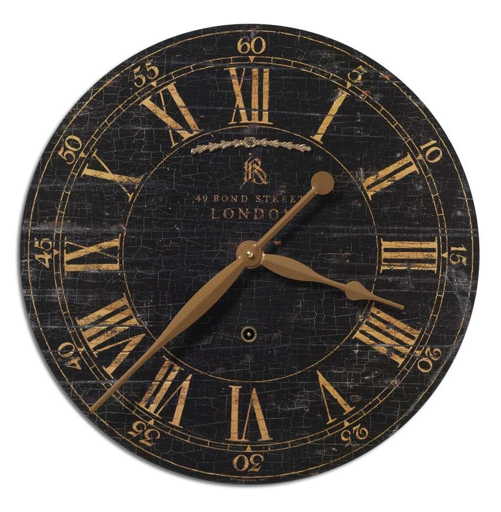 Uttermost - Bond Street 18in Black Wall Clock - 06029 veiw 1