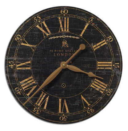 Uttermost - Bond Street 18in Black Wall Clock - 06029 veiw 1