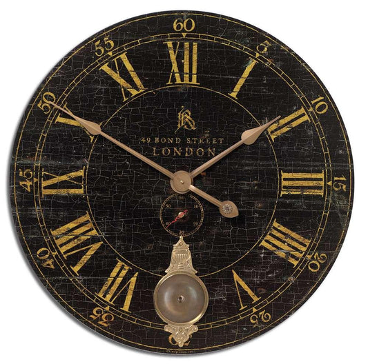 Uttermost - Bond Street 30in Black Wall Clock - 06030 veiw 1
