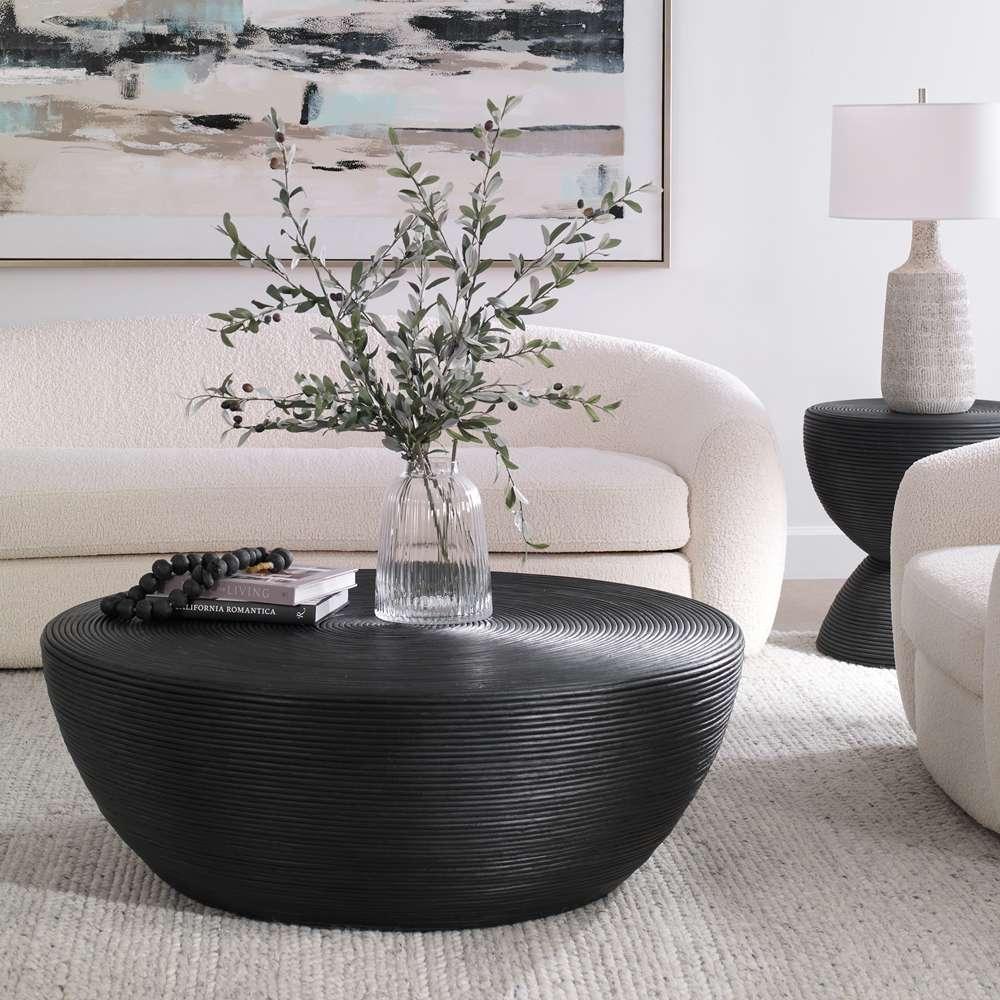 Uttermost - Bongo Black Rattan Coffee Table - 22919 veiw 3