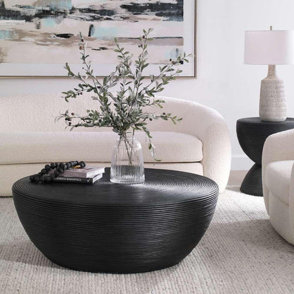 Uttermost - Bongo Black Rattan Coffee Table - 22919 veiw 3