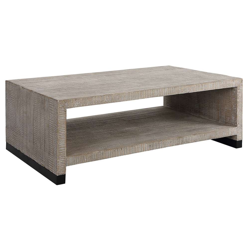 Uttermost - Bosk White Washed Coffee Table - 25285 veiw 3