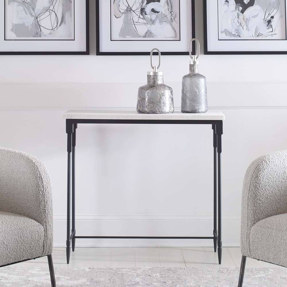 Uttermost - Bourges White Marble Console Table - 25165 veiw 2