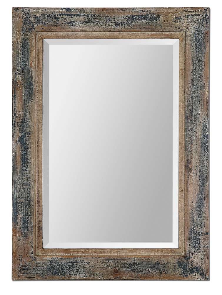 Uttermost - Bozeman Distressed Blue Mirror - 13829 veiw 1