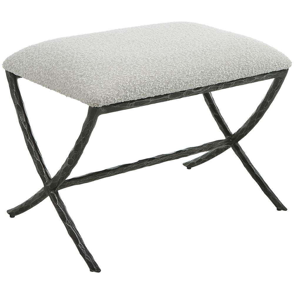 Uttermost - Brisby Gray Fabric Small Bench - 23750 veiw 3