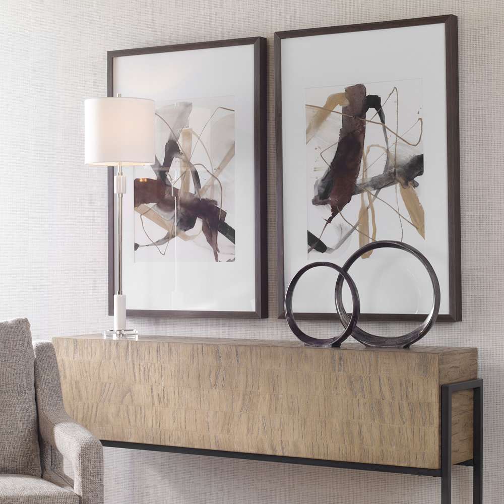 Uttermost - Burgundy Interjection Abstract Prints, Set/2 - 41440 veiw 2
