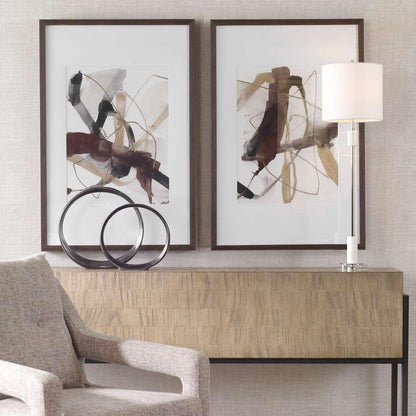 Uttermost - Burgundy Interjection Abstract Prints, Set/2 - 41440 veiw 4
