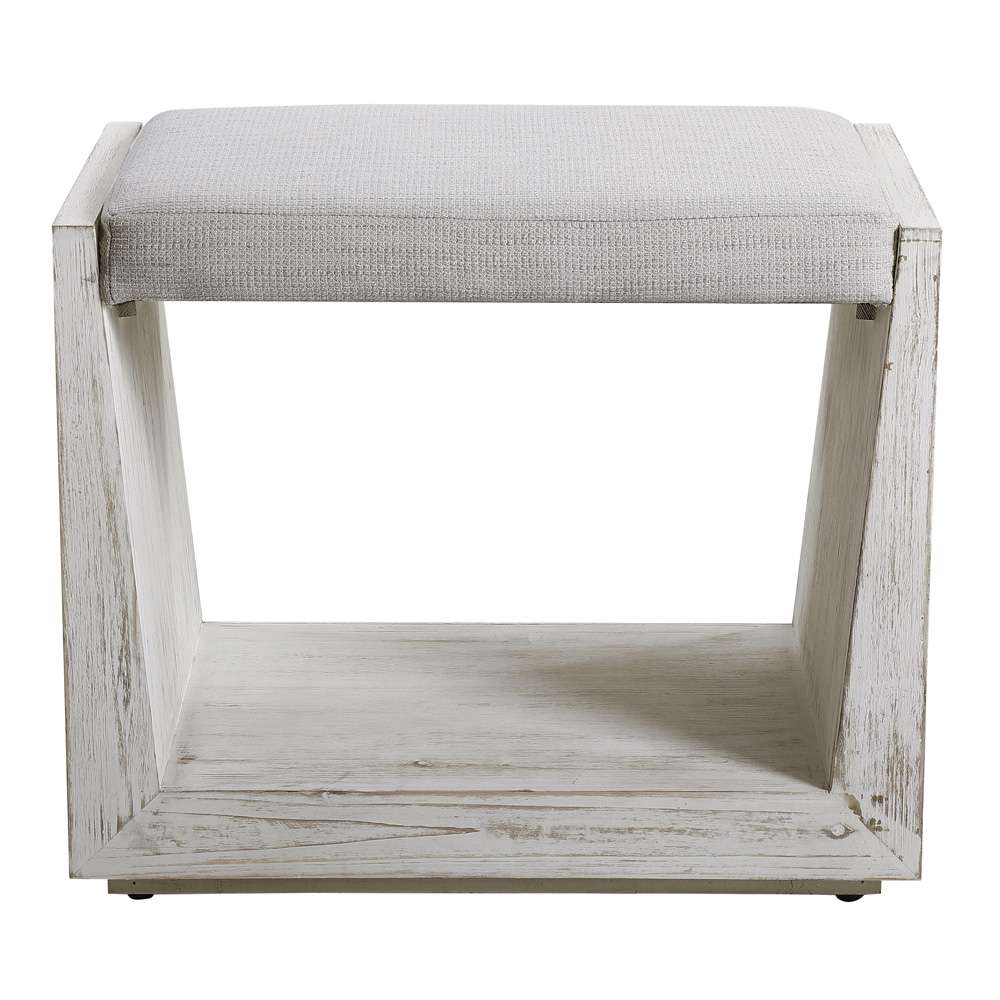 Uttermost - Cabana White Small Bench - 23581 veiw 1