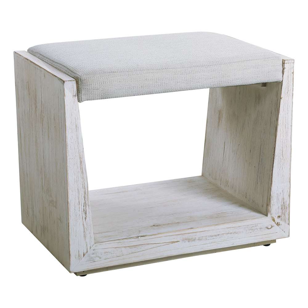 Uttermost - Cabana White Small Bench - 23581 veiw 3