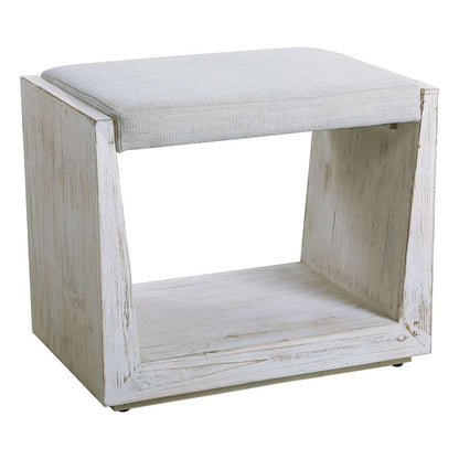 Uttermost - Cabana White Small Bench - 23581 veiw 3