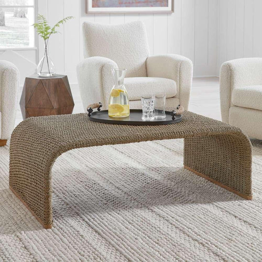 Uttermost - Calabria Woven Seagrass Coffee Table - 22877 veiw 2