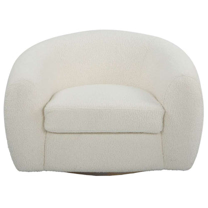 Uttermost - Capra  Art Deco White Swivel Chair - 23747 veiw 1
