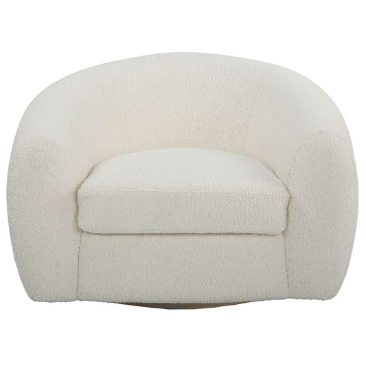 Uttermost - Capra  Art Deco White Swivel Chair - 23747 veiw 1