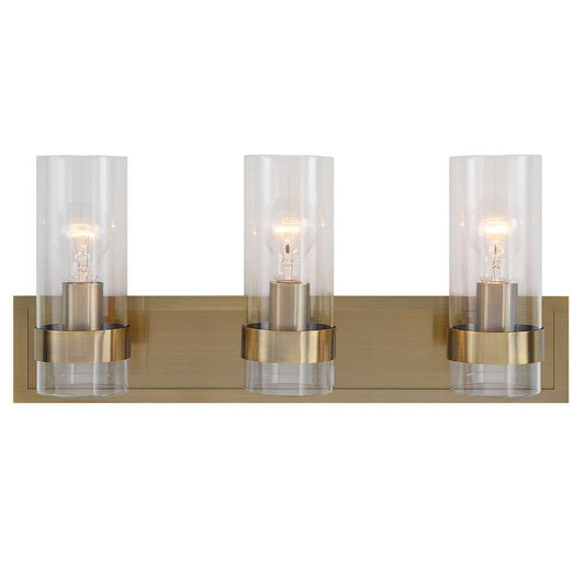 Uttermost - Cardiff Antique Brass 3 Light Vanity - 22870 veiw 1
