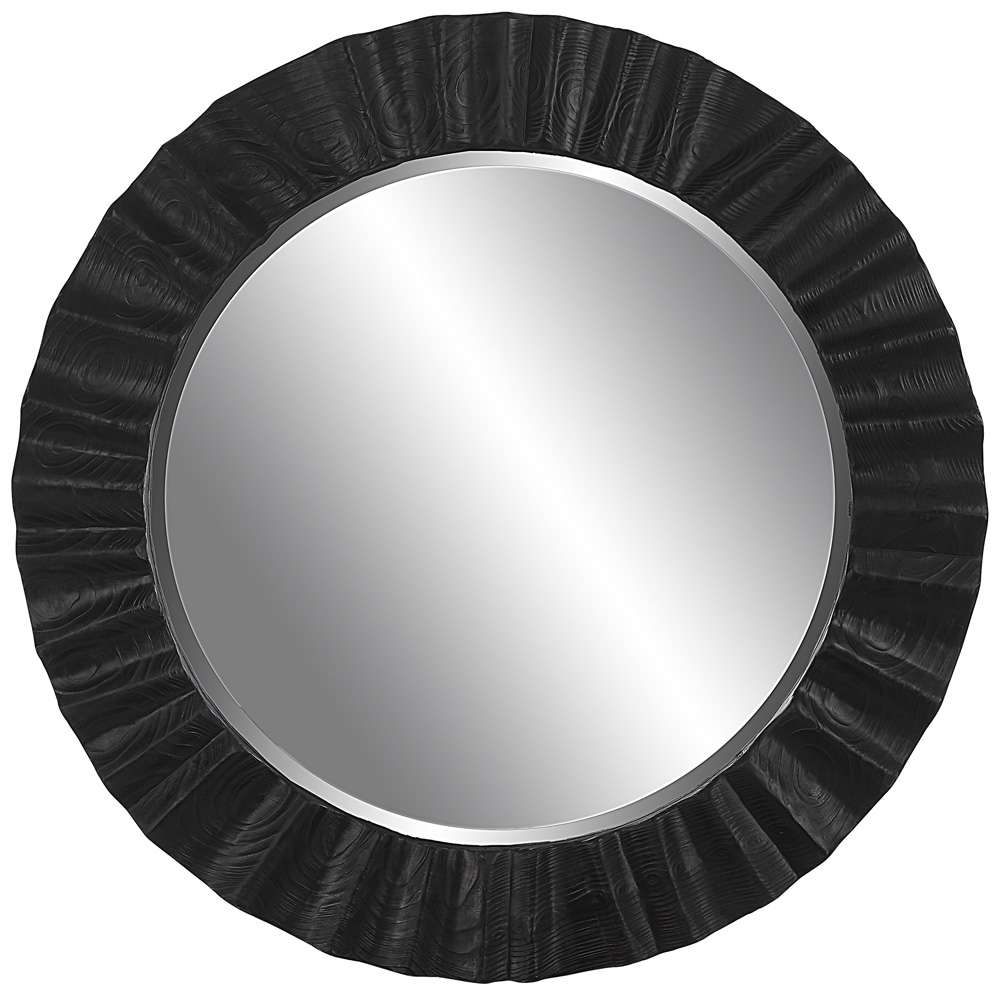 Uttermost - Caribou Dark Espresso Round Mirror - 09798 veiw 1