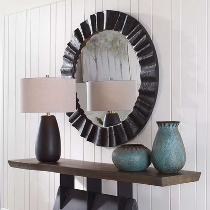 Uttermost - Caribou Dark Espresso Round Mirror - 09798 veiw 4