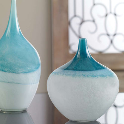 Uttermost - Carla Teal White Vases (Set of 2) - 20084 veiw 2