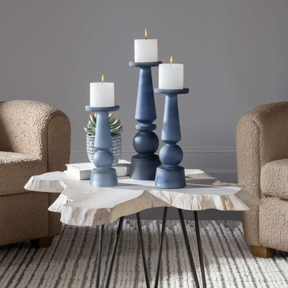 Uttermost - Cassiopeia Blue Glass Candleholders (Set of 3) - 17779 veiw 3