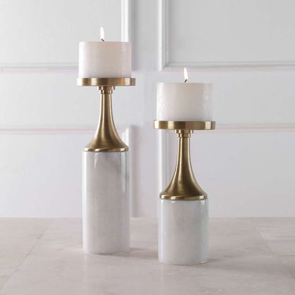 Uttermost - Castiel Marble Candleholders, Set/2 - 17546 veiw 4