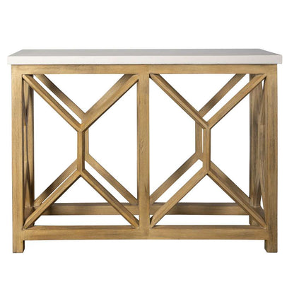 Uttermost - Catali Ivory Stone Console Table - 25811 veiw 1