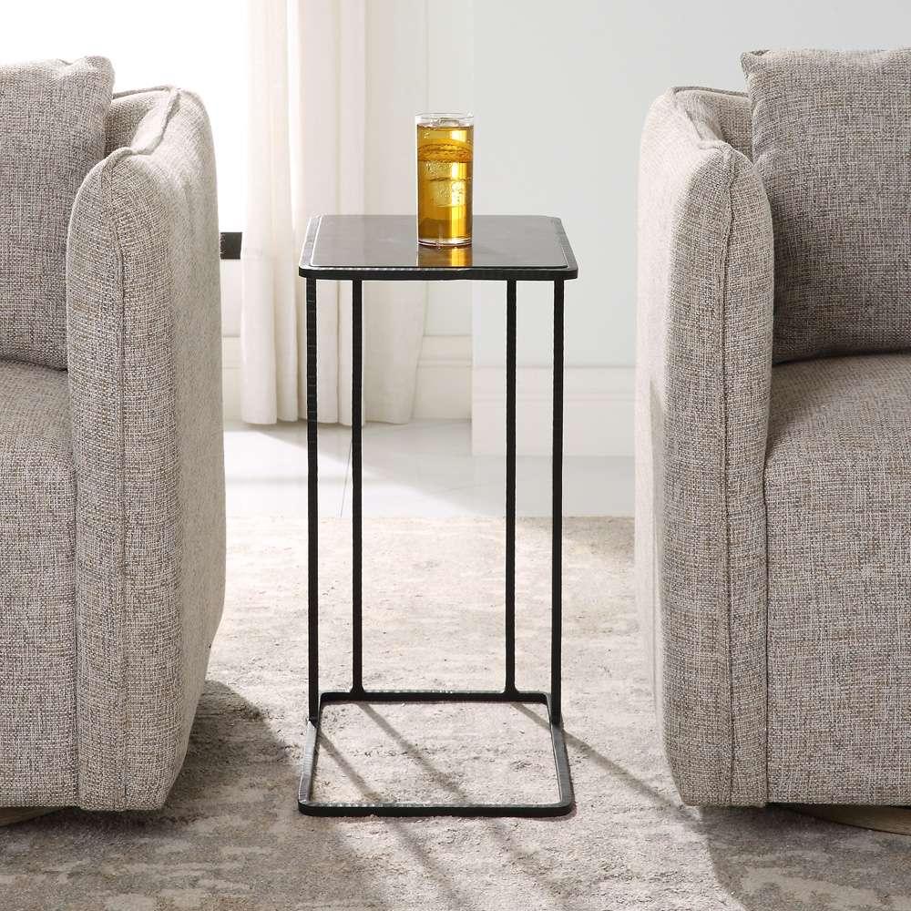 Uttermost - Cavern Stone & Iron Accent Table - 22905 veiw 2