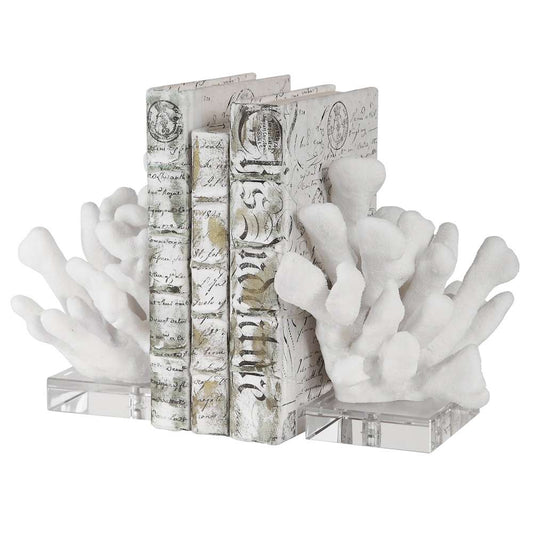 Uttermost - Charbel White Bookends, Set/2 - 17549 veiw 1