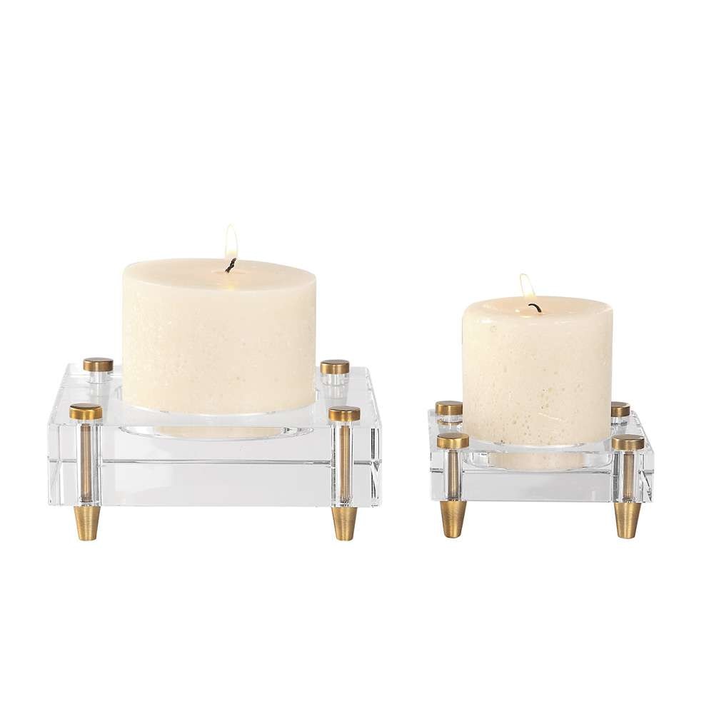 Uttermost - Claire Crystal Block Candleholders (Set of 2) - 18643 veiw 1