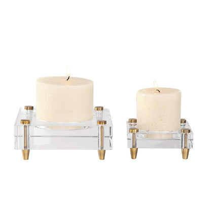 Uttermost - Claire Crystal Block Candleholders (Set of 2) - 18643 veiw 1