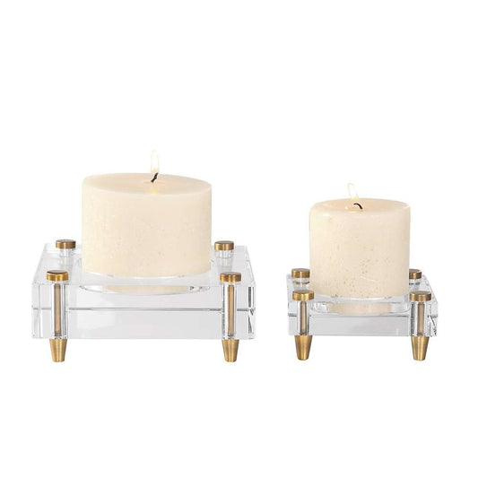 Uttermost - Claire Crystal Block Candleholders (Set of 2) - 18643 veiw 1