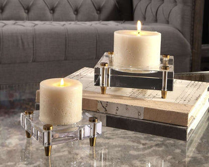 Uttermost - Claire Crystal Block Candleholders (Set of 2) - 18643 veiw 2